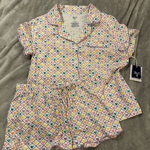 Roller Rabbit x Target Purple Geo Hearts Short Pajama Set (NWT) - Women’s M